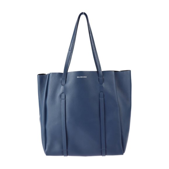 BALENCIAGA Blue Leather Tote Bag - Picture 1 of 10